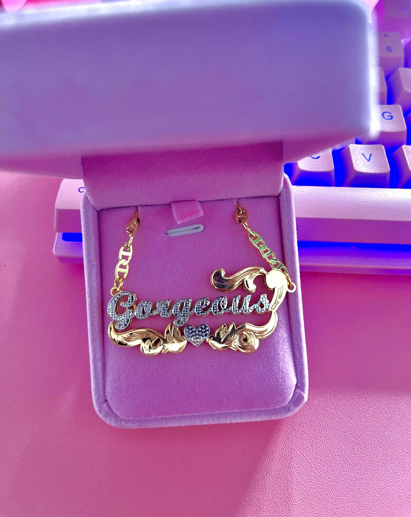 Double Plated Silver/Gold Custom Nameplate